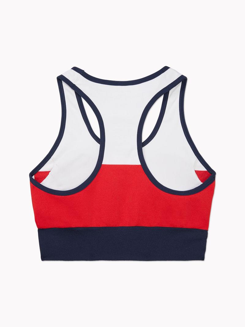 Női Tommy Hilfiger Tommy Flag Sports Melltartók Színes | HU 535BEX